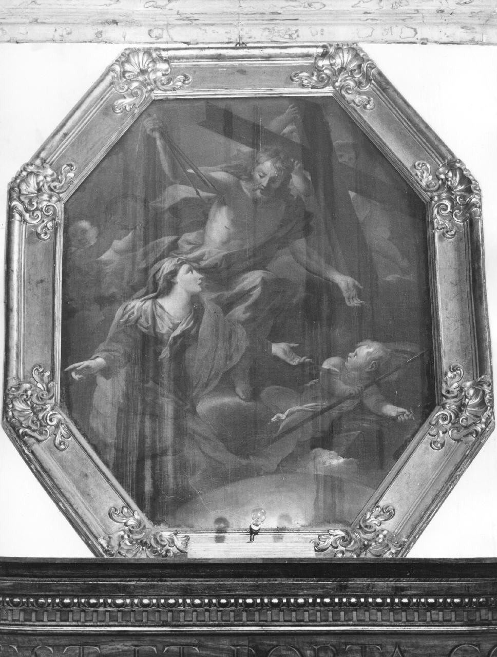 apparizione di Cristo risorto alla Madonna con angeli e strumenti della Passione (dipinto) di Dandini Pietro (fine/ inizio secc. XVII/ XVIII)