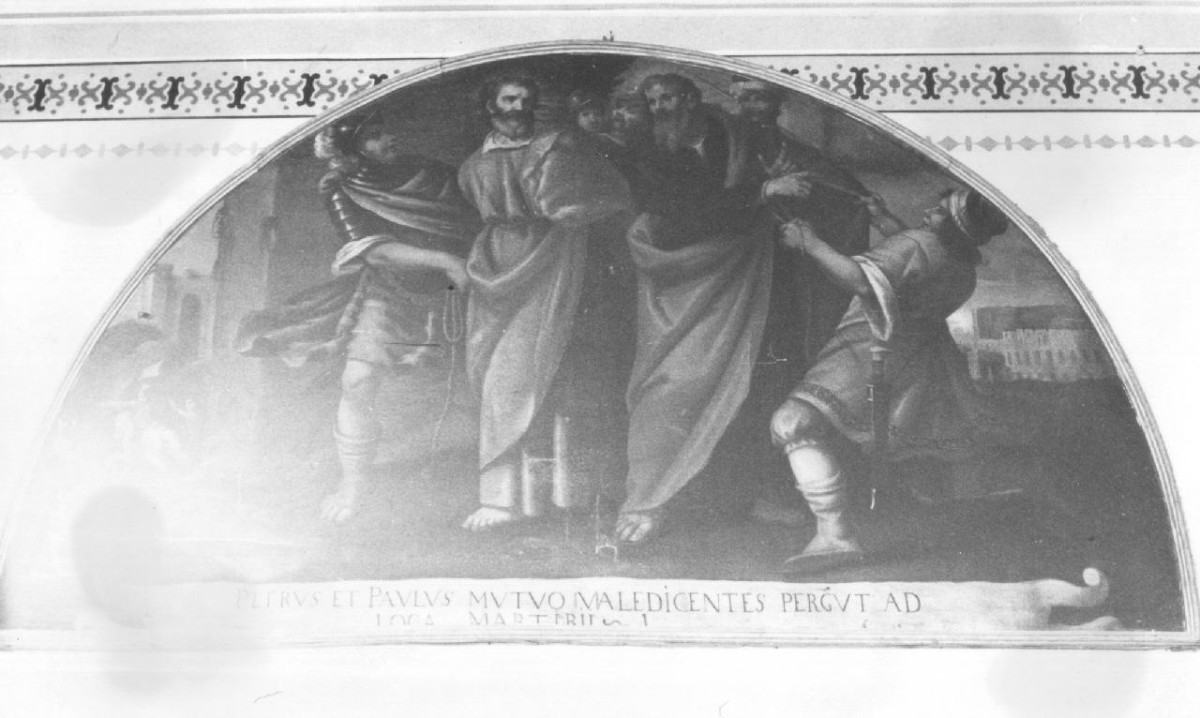 San Pietro e San Paolo condotti al martirio (dipinto) di Ferrucci Nicodemo (sec. XVII)