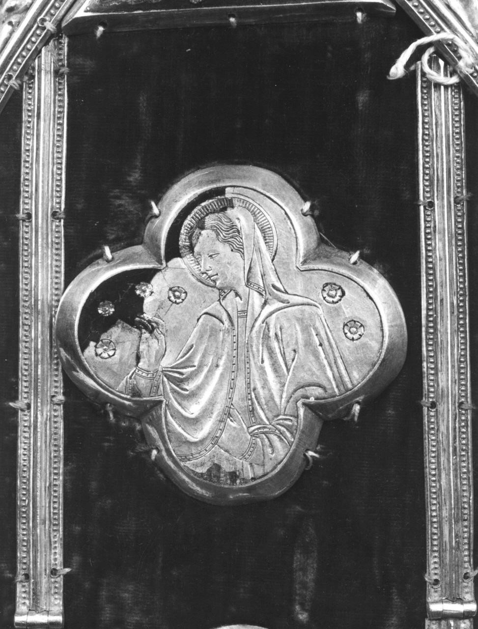 Madonna annunciata (formella) - bottega toscana (sec. XV)