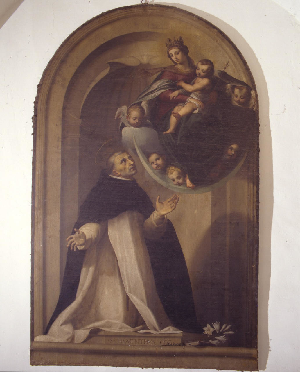 apparizione della Madonna col Bambino a San Giacinto (dipinto) di Ligozzi Jacopo (secc. XVI/ XVII)