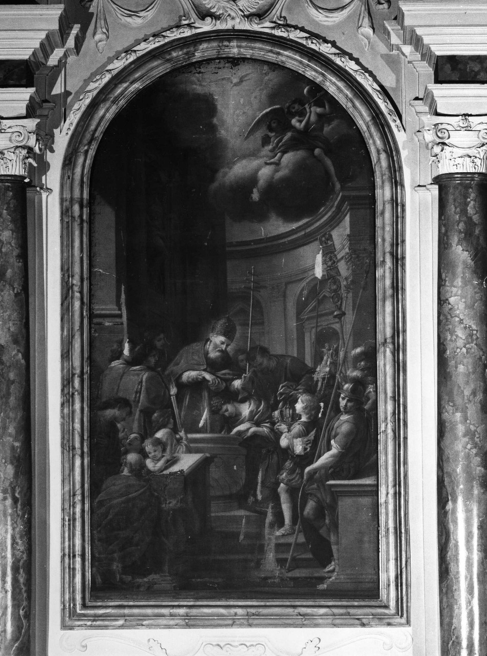 San Silvestro battezza l'imperatore Costantino (dipinto) di Hugford Ignazio Enrico (sec. XVIII)