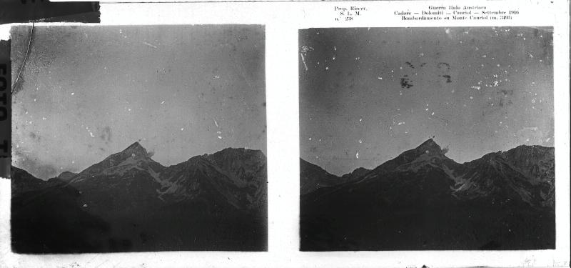 Cadore - Monte Cauriol - bombardamenti - 1916 (positivo) di Marzocchi, Luigi (primo quarto XX)