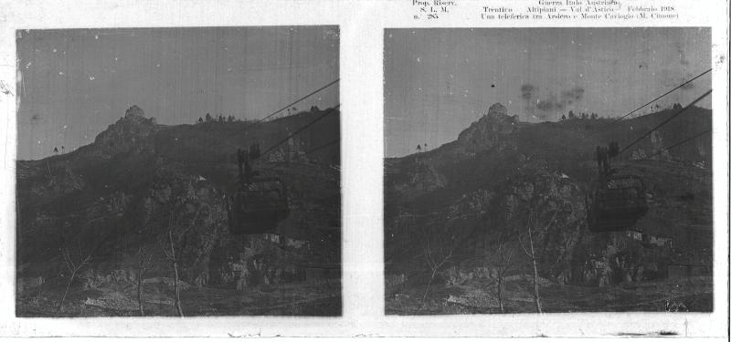Arsiero - Monte Caviogio - teleferica - 1918 (positivo) di Marzocchi, Luigi (primo quarto XX)