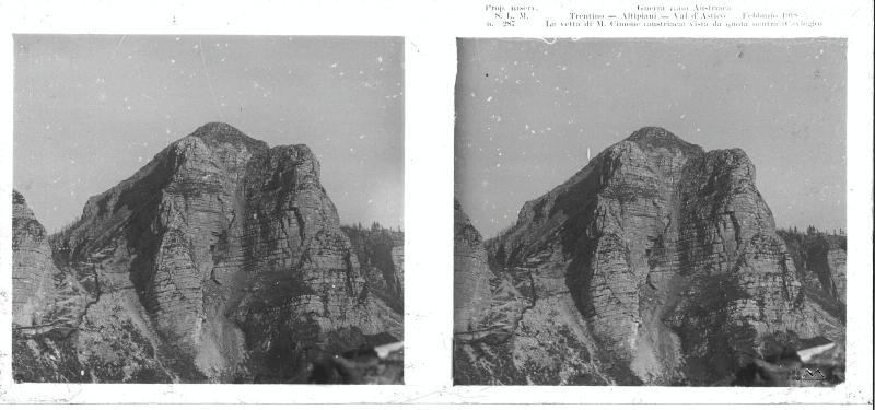 Monte Cimone - Monte Caviogio - 1918 (positivo) di Marzocchi, Luigi (primo quarto XX)