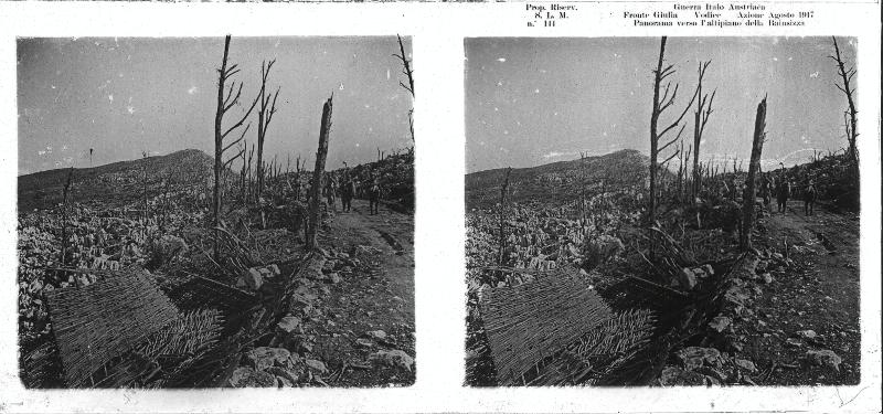Slovenia - Carso - monte Vodice - Bainsizza - altipiani - trincee - strade - soldati - militari - 1917 (positivo) di Marzocchi, Luigi (primo quarto XX)