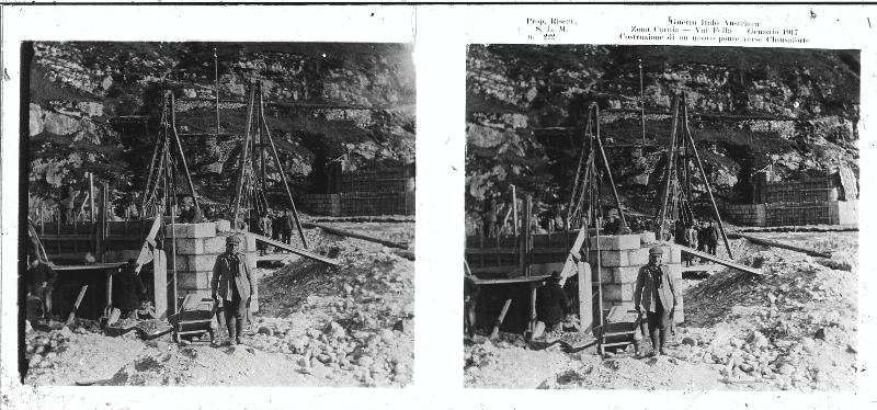Friuli-Venezia Giulia - Carnia - Val Fella - Chiusaforte - ponti - 1917 (positivo) di Marzocchi, Luigi (primo quarto XX)