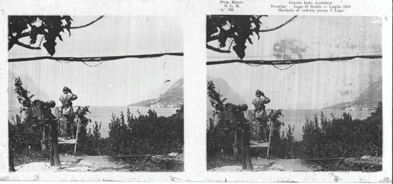 Lago di Garda - marinai - vedette - 1918 (positivo) di Marzocchi, Luigi (primo quarto XX)