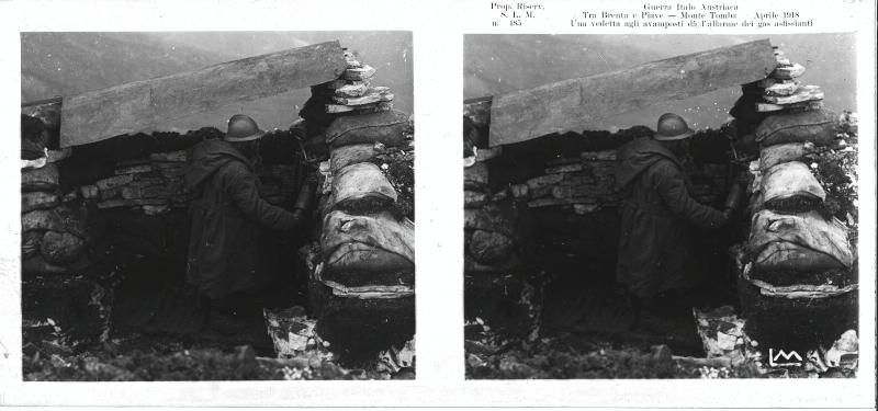 Monte Tomba - vedette - avamposti - soldati - 1819 (positivo) di Marzocchi, Luigi (primo quarto XX)