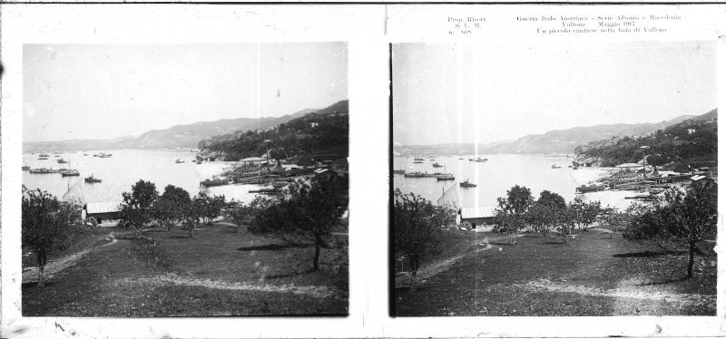 Albania - Valona - cantieri - imbarcazioni - 1917 (positivo) di Marzocchi, Luigi (primo quarto XX)