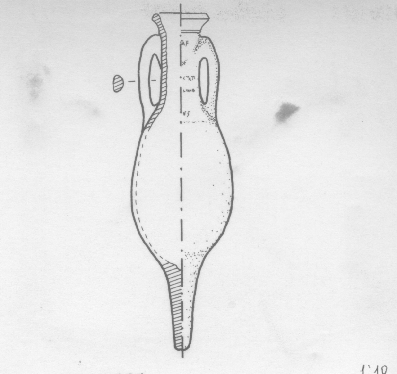 anfora/ da trasporto, Dressel 7/11 - ambito romano (I sec. d.C)