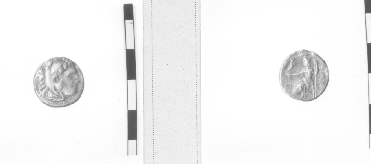 Testa di Eracle / Zeus (moneta, dramma) (ultimo quarto IV sec. a.C)