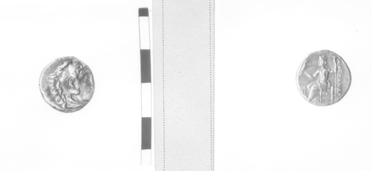 Testa di Eracle / Zeus (moneta, dramma) (IV-III sec. a.C)