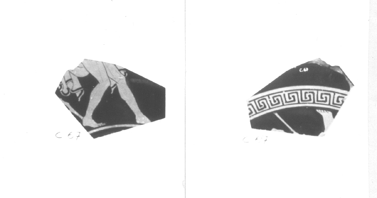 kylix/ frammento di Pittore di Brygos (maniera) - produzione attica (V sec. a.C)
