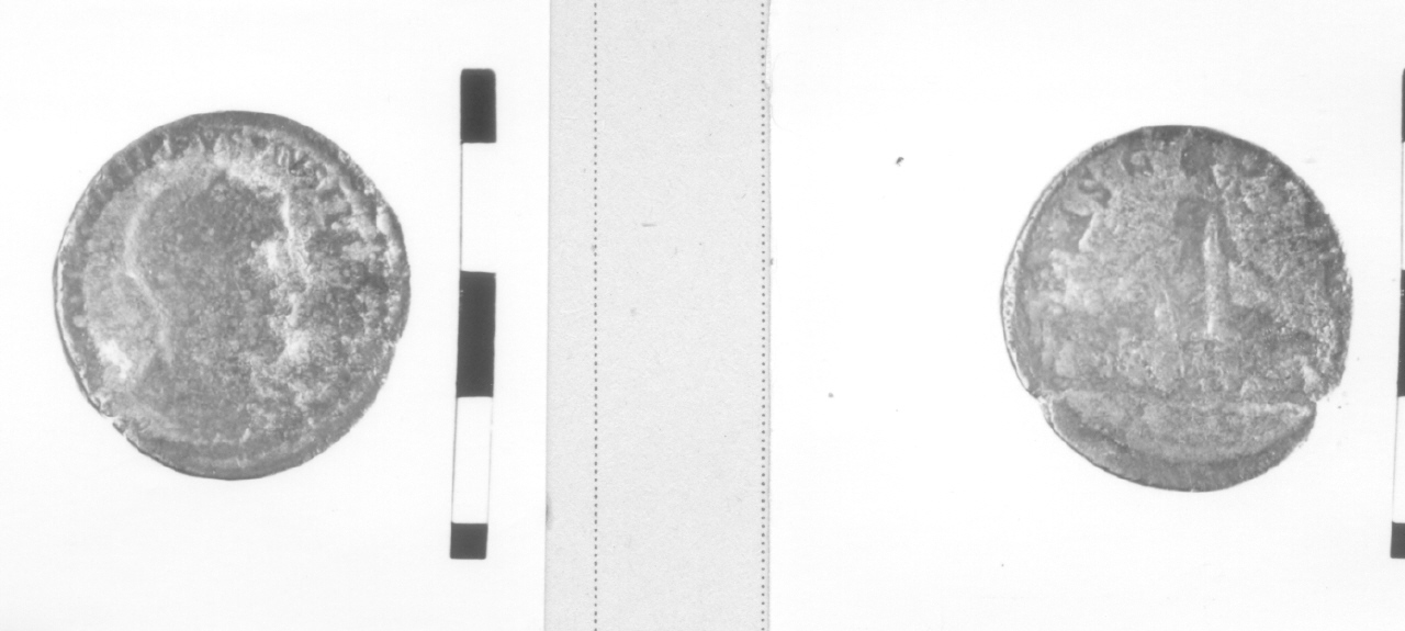 Busto laureato/ Mesia fra leone e toro (moneta, nominale incerto) (III sec. d.C)