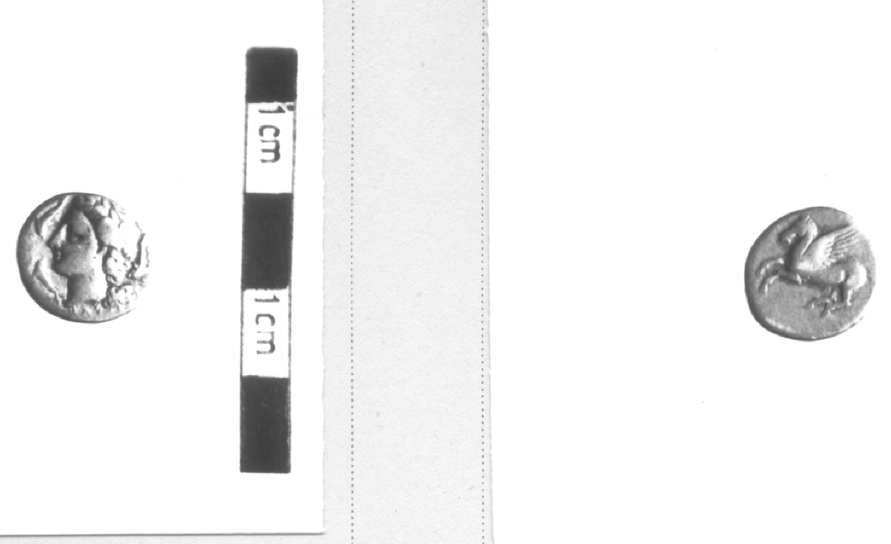 moneta, dramma corinzia (seconda metà IV sec. a.C)