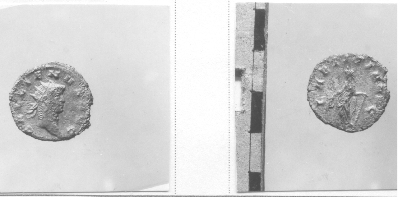 Testa radiata / Figura femminile (moneta, antoniniano) (III sec. d.C)