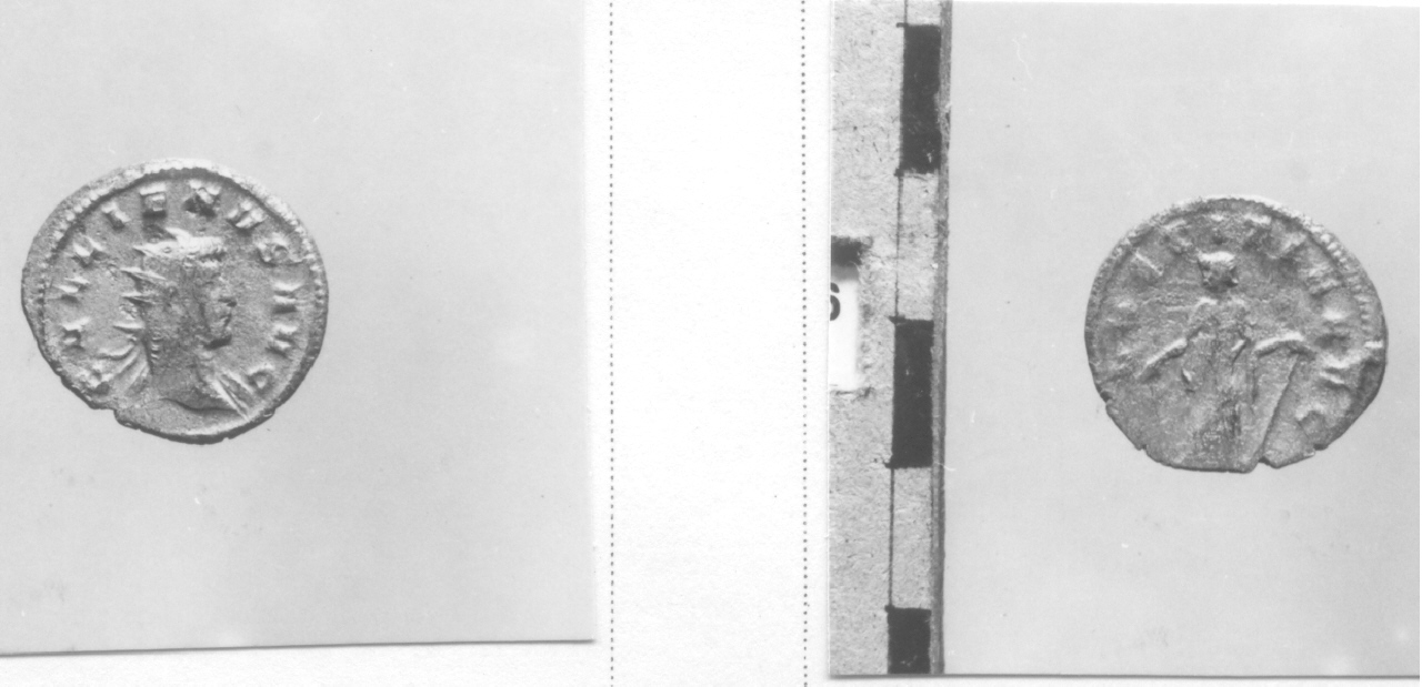 Testa radiata / Figura femminile (moneta, antoniniano) (III sec. d.C)