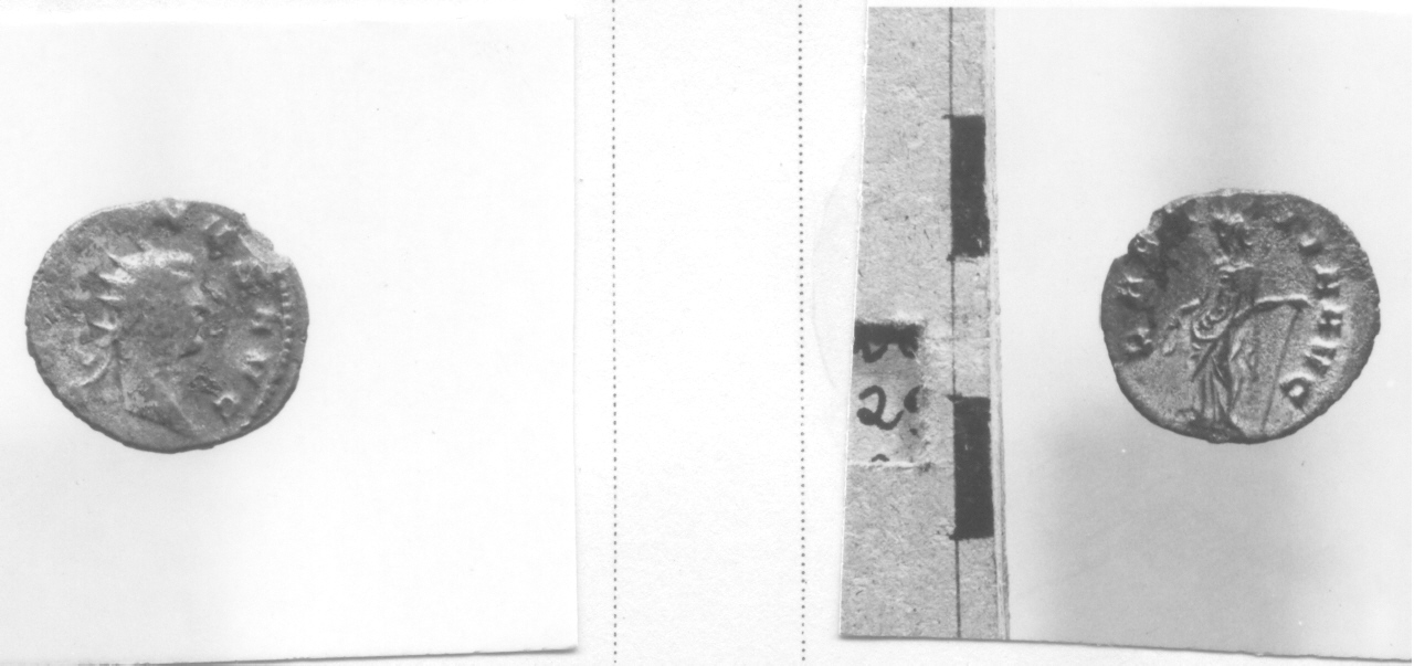 Testa radiata / Figura femminile (moneta, antoniniano) (III sec. d.C)