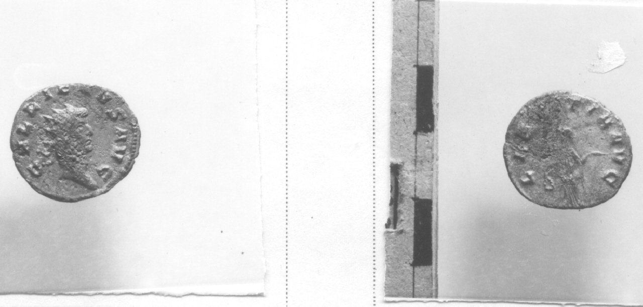 Testa radiata / Figura femminile (moneta, antoniniano) (III sec. d.C)