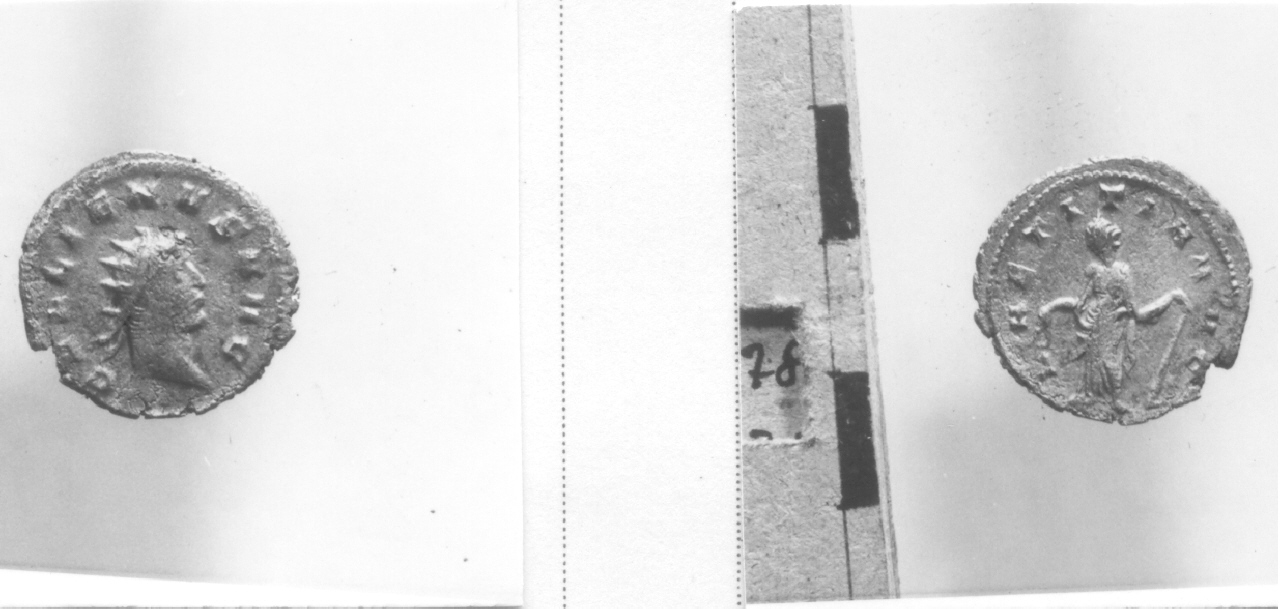 Testa radiata / Figura femminile (moneta, antoniniano) (III sec. d.C)