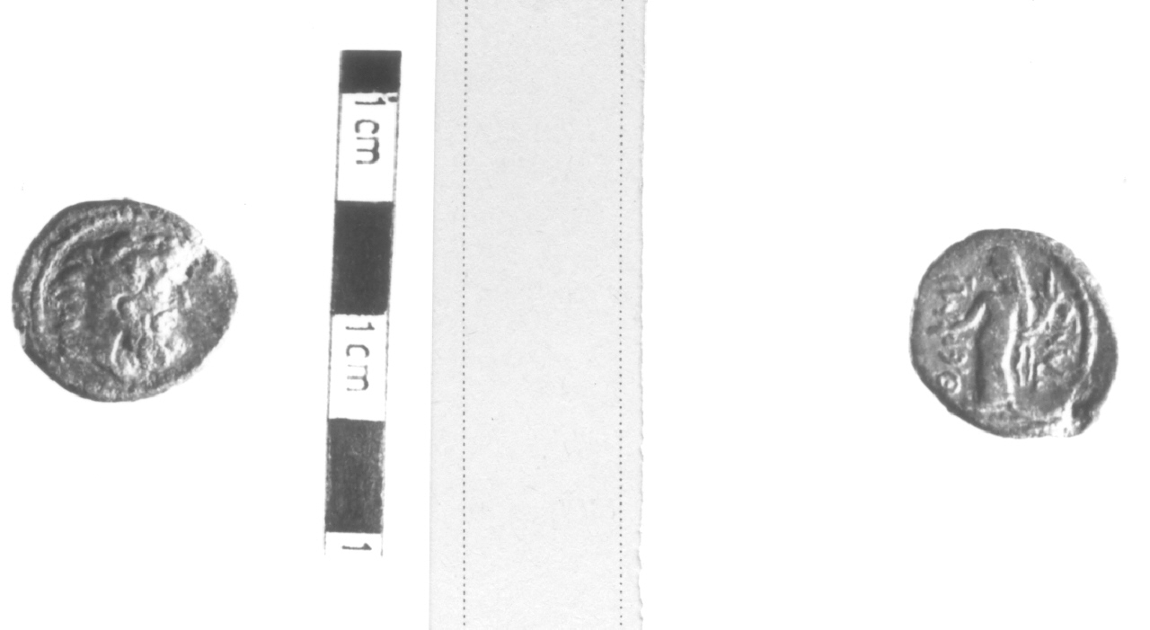 Testa di Eracle / Figura femminile turrita (moneta, nominale incerto) (III sec. a.C)