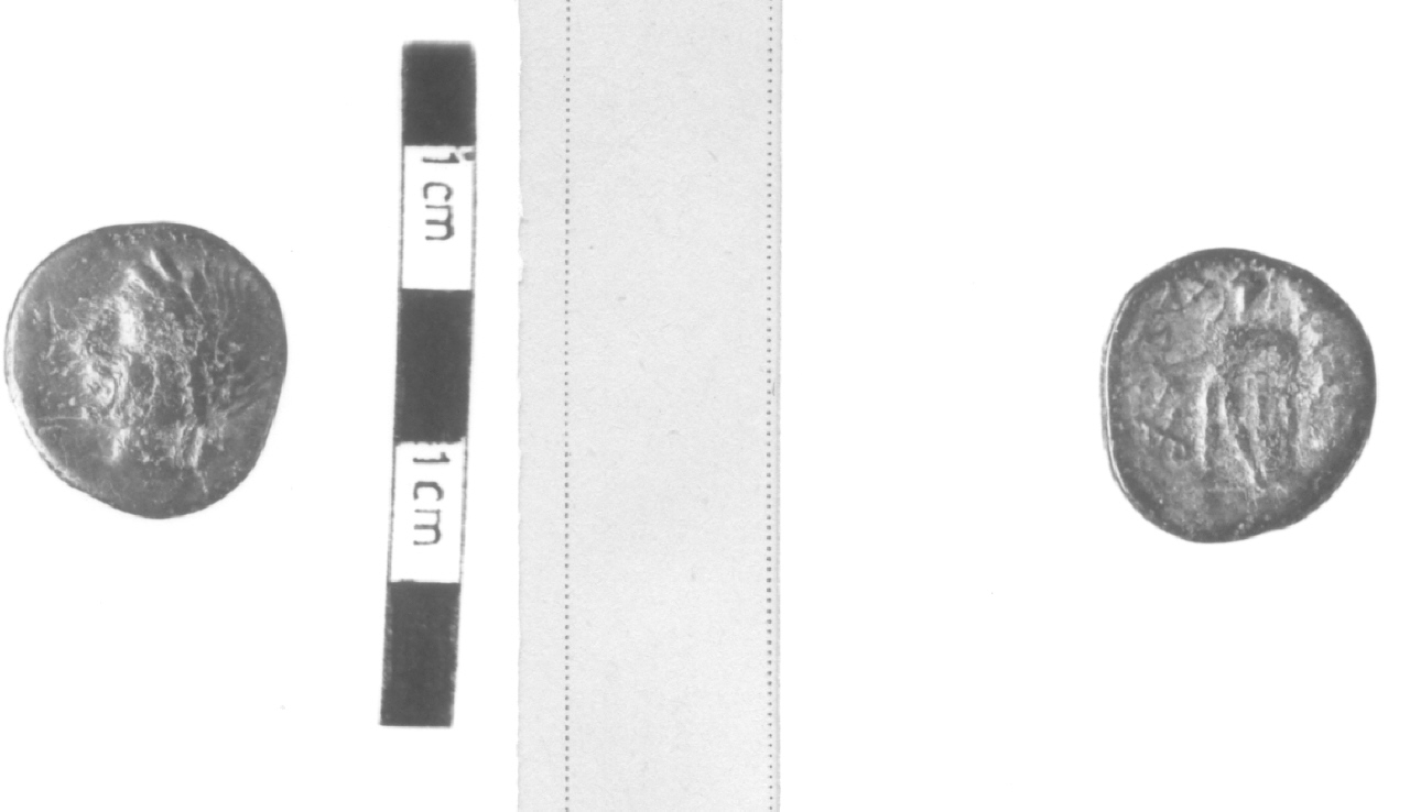 Testa di Apollo / Apollo stante a sinistra (moneta, nominale incerto) (III sec. a.C)