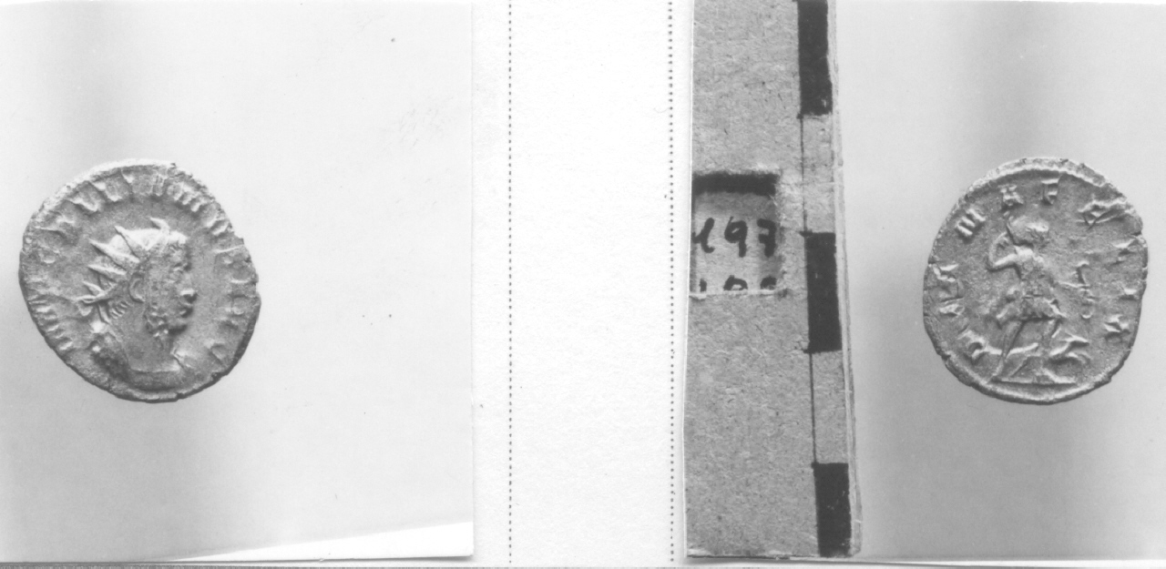 Busto radiato / Diana (moneta, antoniniano) (III sec. d.C)