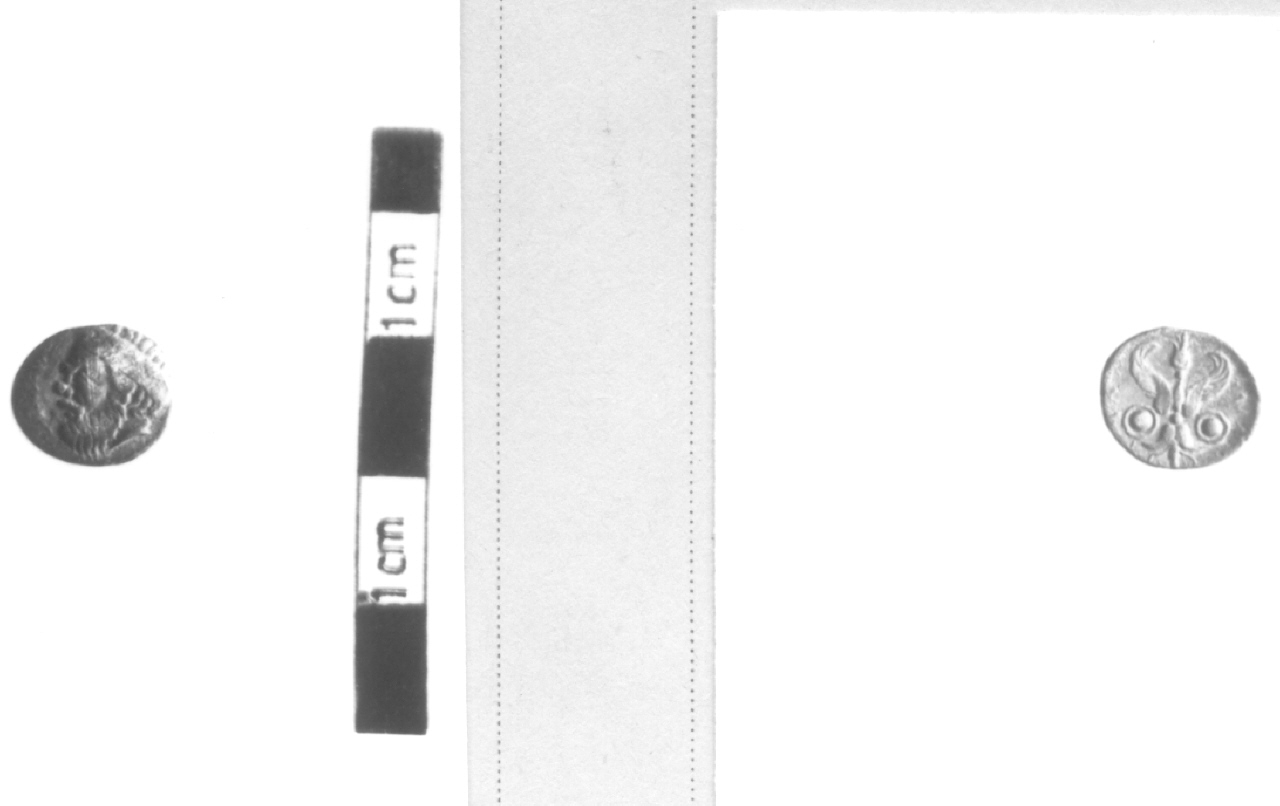 Testa di Sileno / Fulmine alato (moneta, Litra) (V sec. a.C)