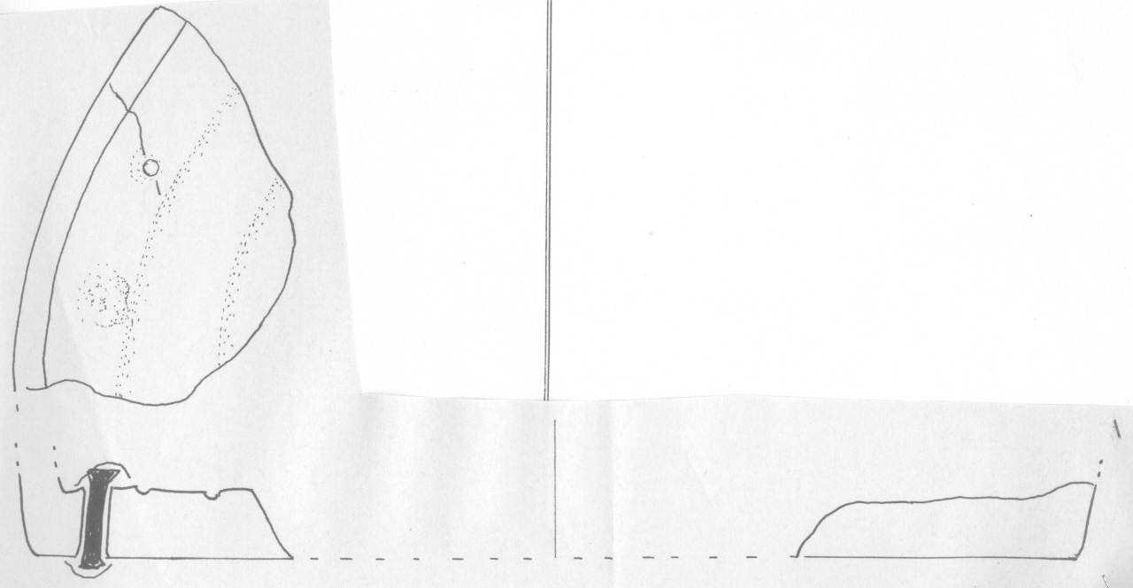 fondo di vaso - Facies romana (Età del ferro)