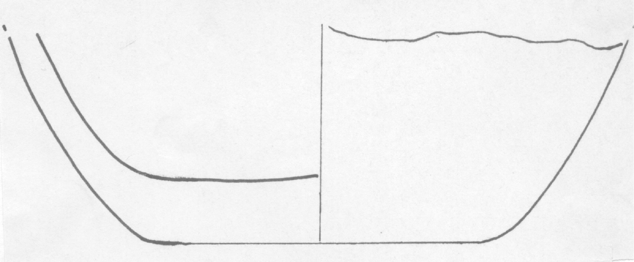 vaso ovoide/ parte inferiore - Facies Terramara (Età del Bronzo medio)