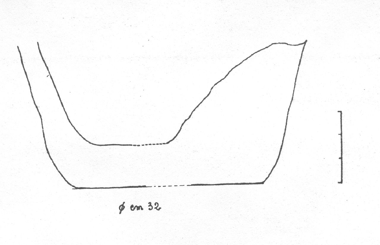 fondo di vaso - Facies Terramaricola (Età del Bronzo tardo)