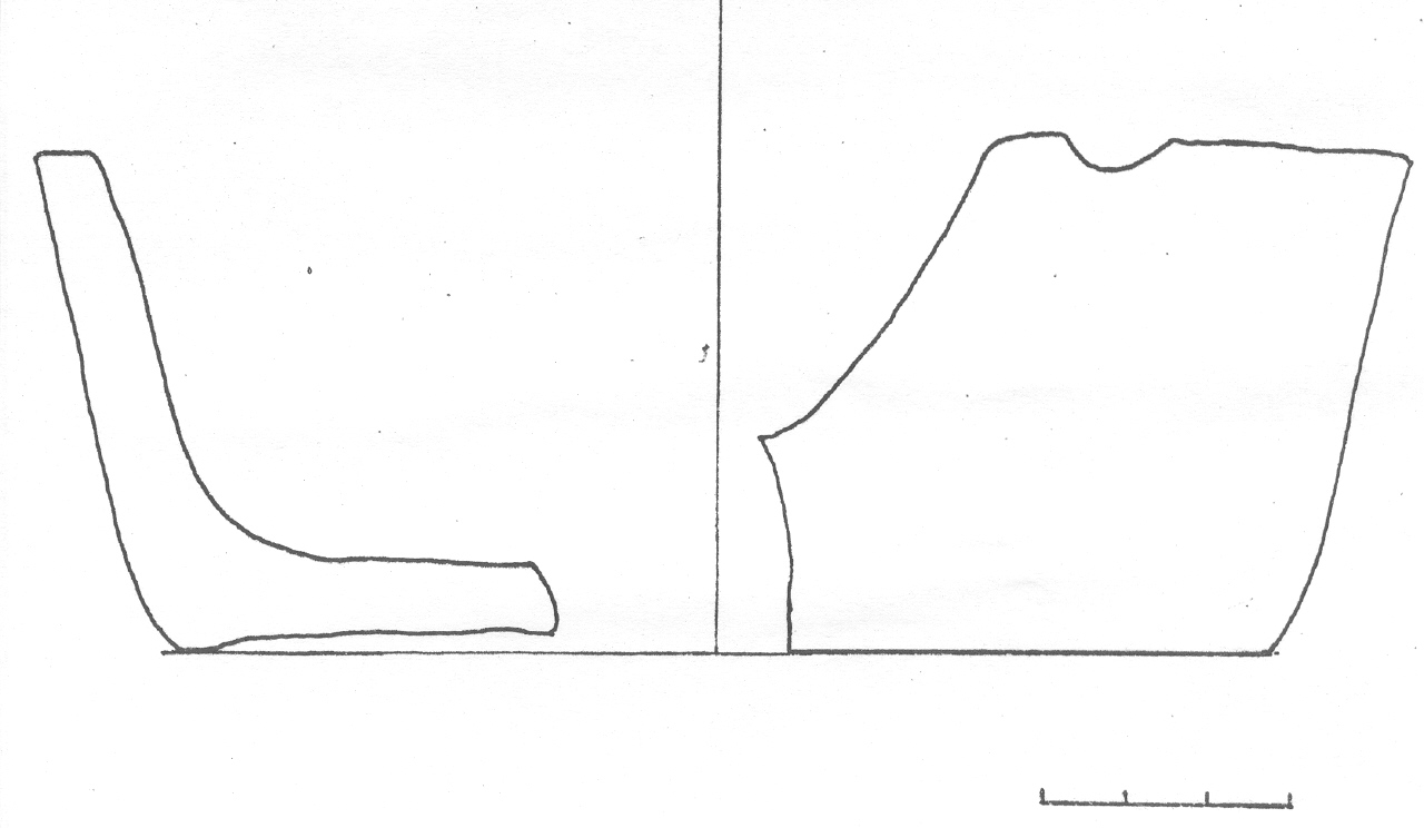 fondo di vaso - Facies Terramaricola (Età del Bronzo tardo)
