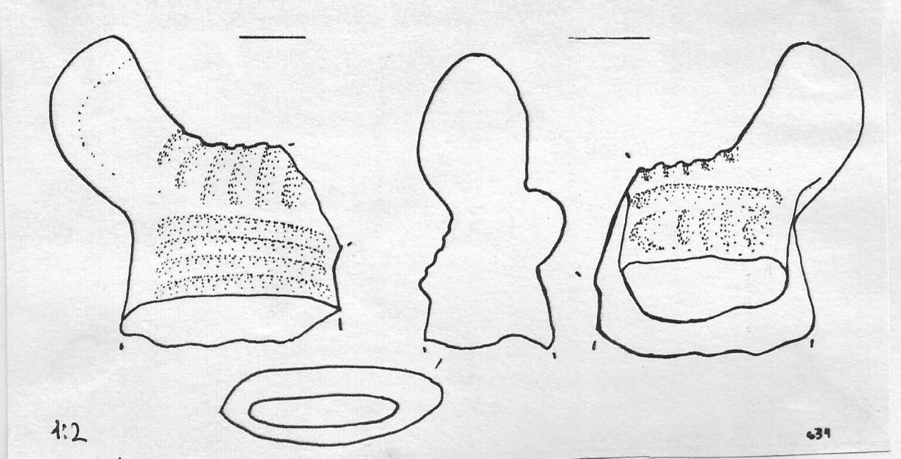 tazza/ ansa - Facies Terramara (Tardo Minoico I)