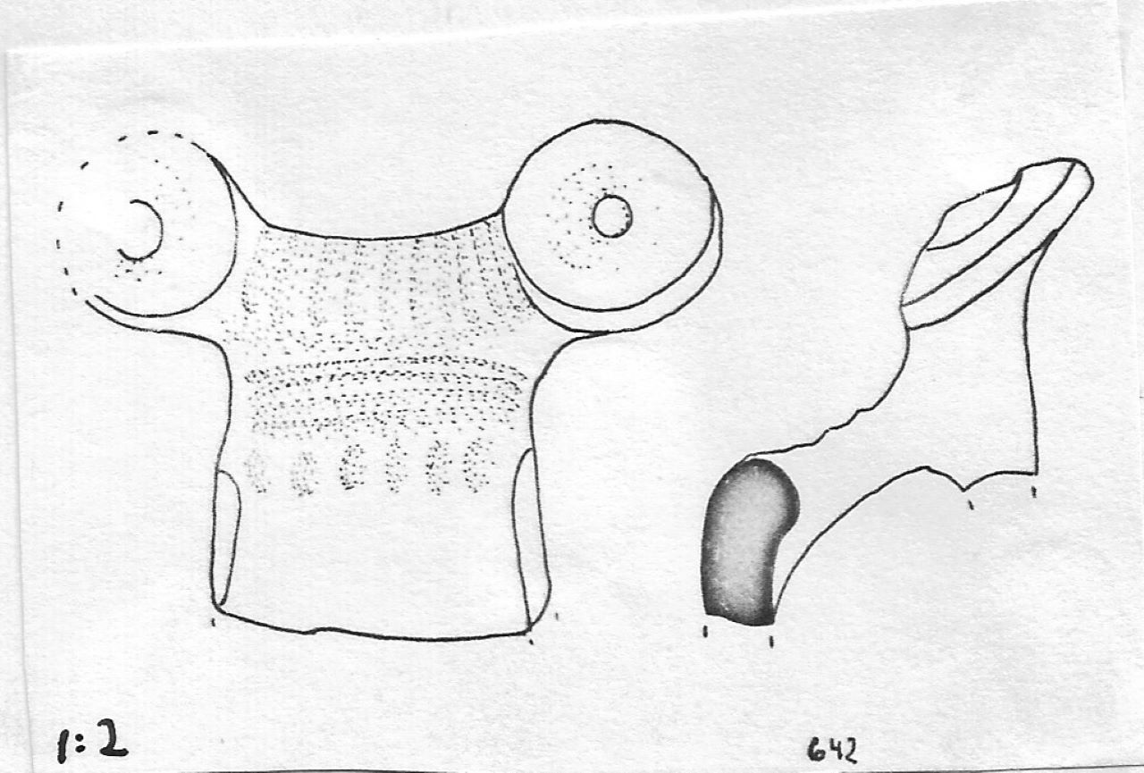 tazza/ ansa - Facies Terramara (Tardo Minoico I)