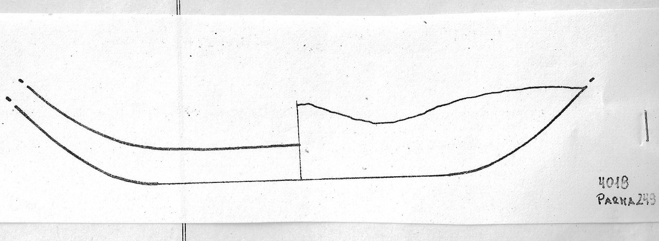 tazza/ fondo - Facies Terramaricola (Età del bronzo)