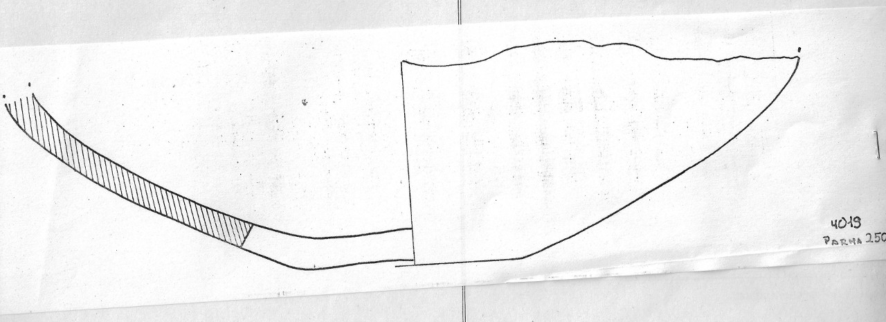 tazza/ fondo - Facies Terramaricola (Età del Bronzo medio)