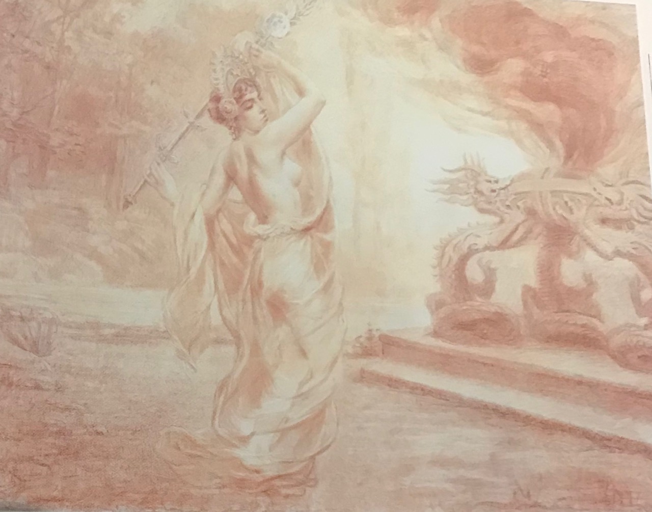Danzatrice orientale, Danza greca (dipinto, opera isolata) di Francesco Jerace (attribuito) - ambito Italia meridionale (prima metà XX)