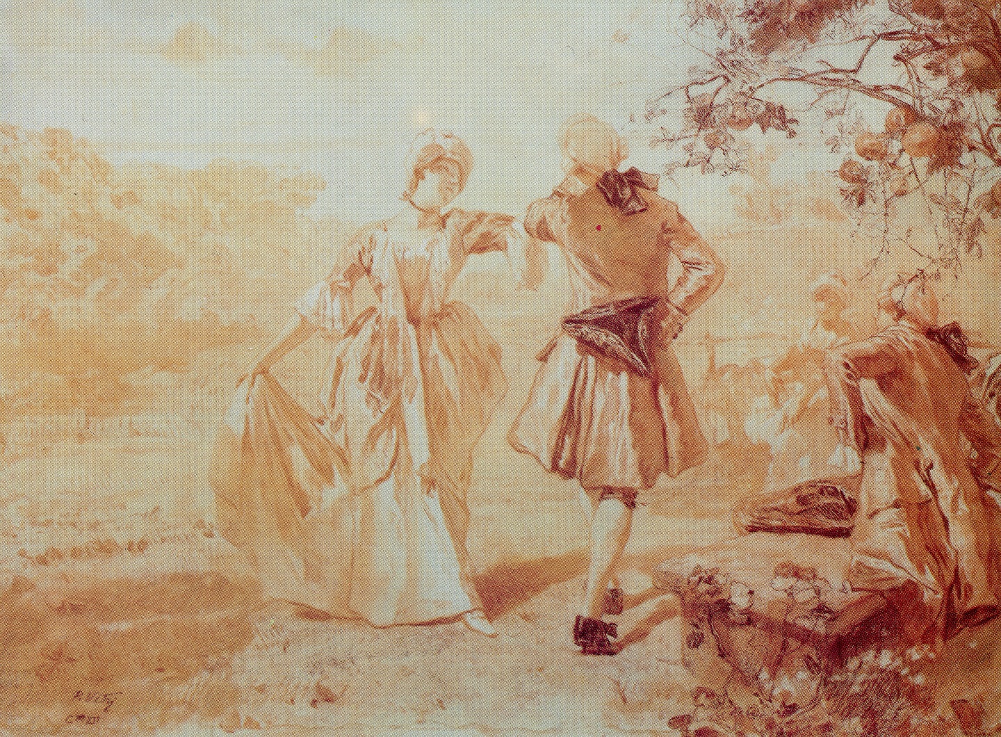 Minuetto, Danza (dipinto, opera isolata) di Paolo Vetri (attribuito) (prima metà XX)