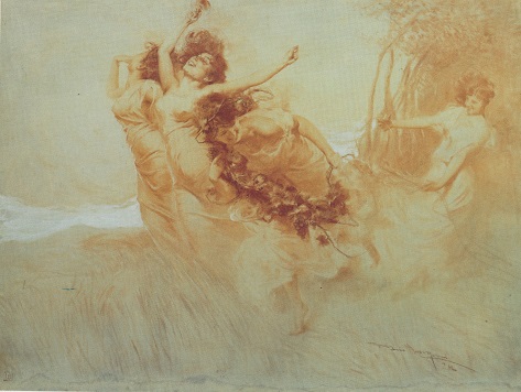 Danza, Danza (dipinto, opera isolata) di Borgoni, Mario (attribuito) - ambito Italia centro-meridionale (inizio XX)