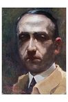 Autoritratto, ritratto d'uomo (dipinto, opera isolata) di Bacio Terracina, Arturo (attribuito) - ambito Italia meridionale (prima metà XX)