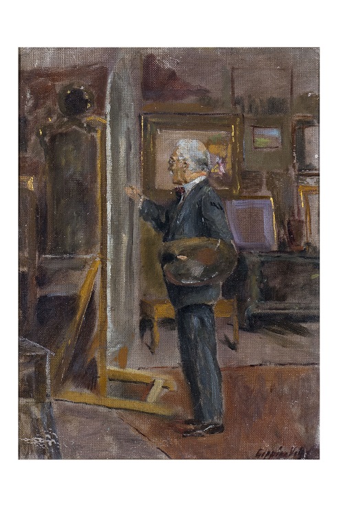 Il pittore (Autoritratto), Autoritratto (dipinto, opera isolata) di Geppino Volpe (attribuito) - ambito Italia meridionale (seconda metà XX)