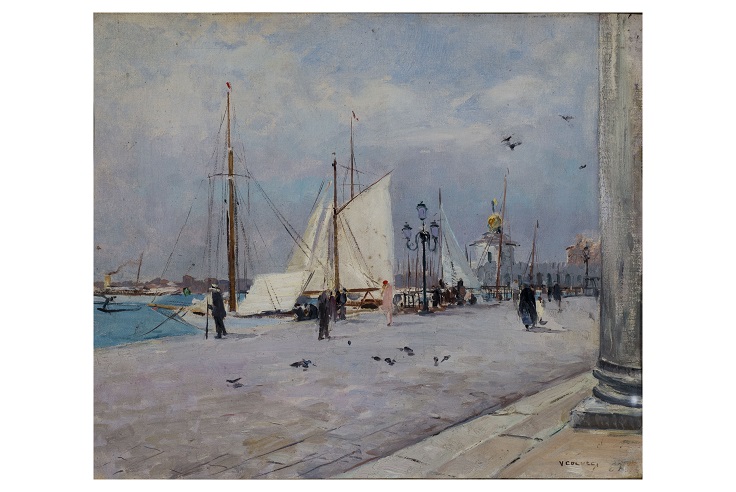 Venezia, Paesaggio (dipinto, opera isolata) di Colucci, Vincenzo (attribuito) (seconda metà XX)