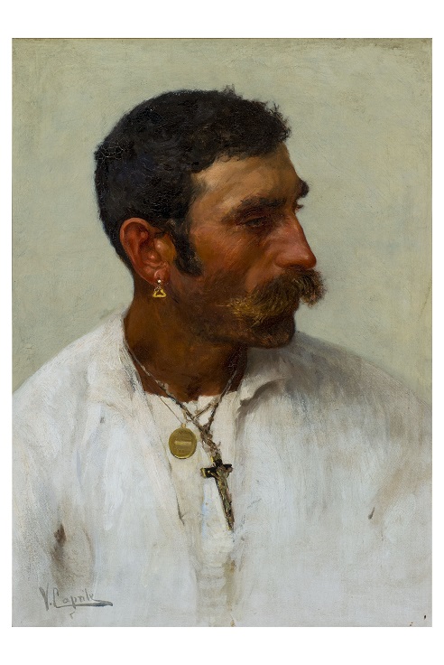 Testa di Pescatore, Ritratto d'uomo (dipinto, opera isolata) di Caprile, Vincenzo (attribuito) (prima metà XX)