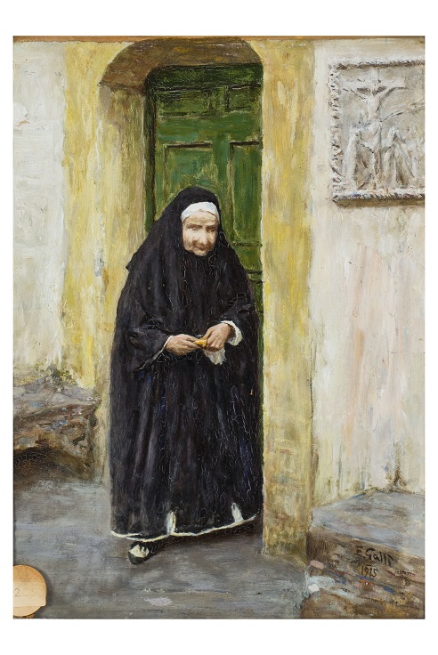 La monaca, Ritratto di donna (dipinto, opera isolata) di Brando, Angelo (attribuito) (prima metà XX)