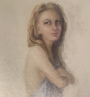 La modella del Quartiere Latino, Ritratto di donna (dipinto, opera isolata) di Maria Dolores Manetta (seconda metà XX)