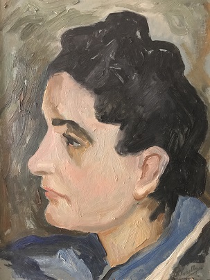Pina, Ritratto di donna (dipinto, opera isolata) di Pasquale Vitiello (attribuito) - ambito Italia meridionale (prima metà XX)