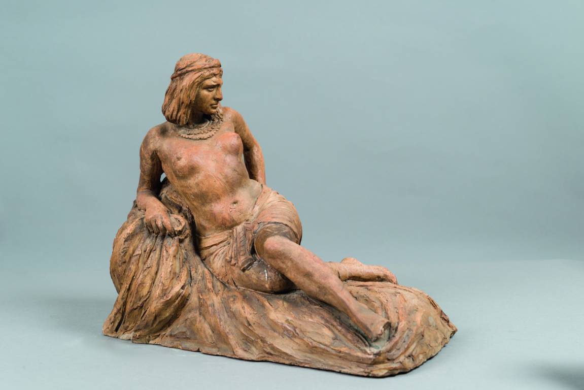 La moglie di Putifarre, figura femminile (scultura, opera isolata) di De Luca, Luigi (attribuito) - ambito campano (prima metà XX)