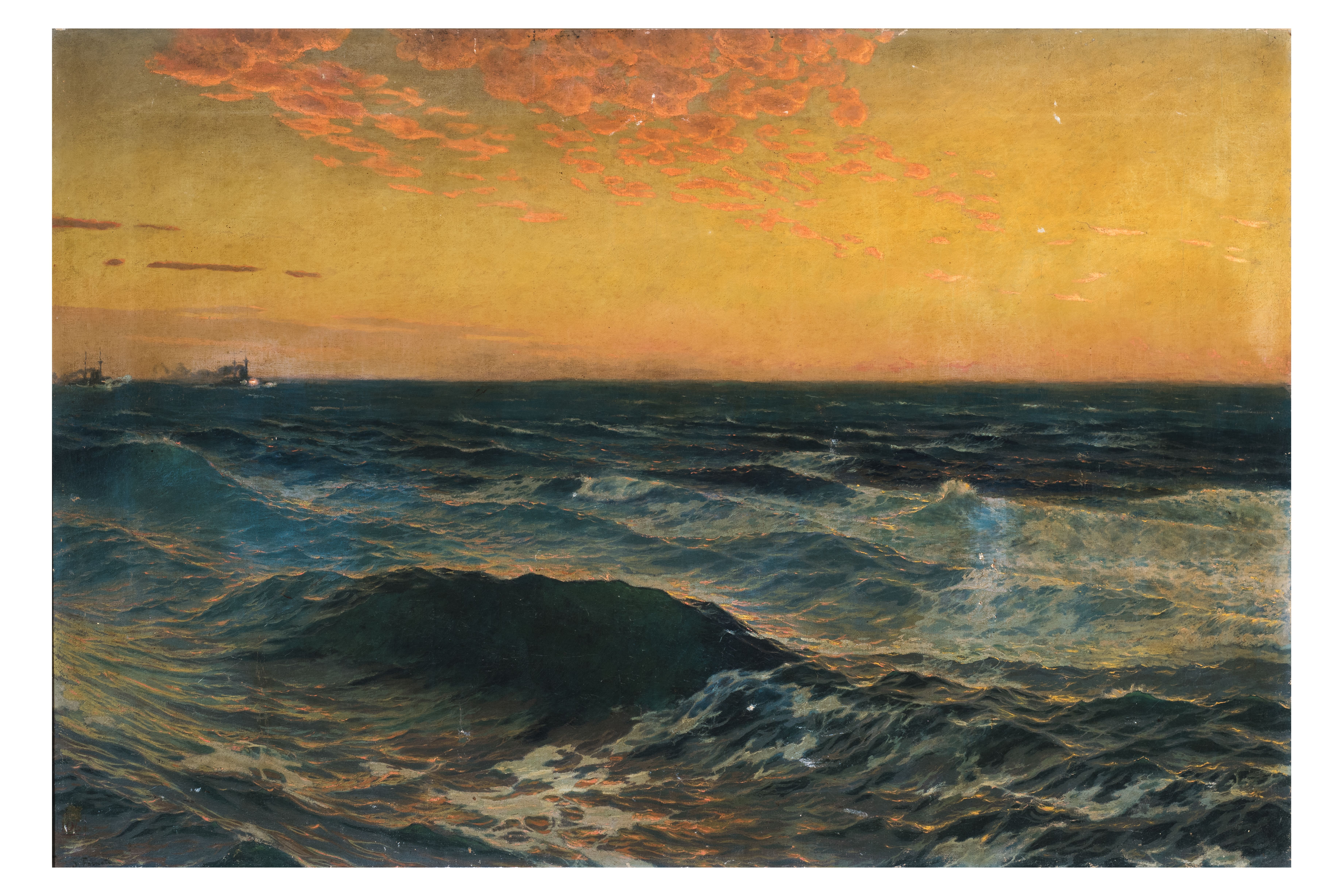Mare, Paesaggio (dipinto, opera isolata) di Stefano Farneti (attribuito) - ambito Italia meridionale (prima metà XX)