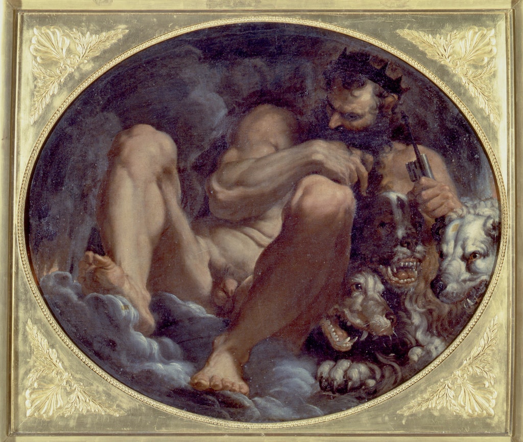 Plutone, Plutone (dipinto - olio su tela, opera isolata) di Agostino Carracci (attribuito) - ambito bolognese (fine XVI)