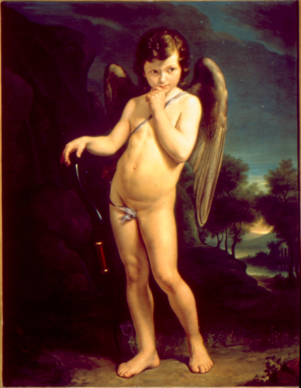 Cupido, Cupido (dipinto - olio su tela, opera isolata) di Zatti Carlo (attribuito) - ambito emiliano (secondo quarto XIX)